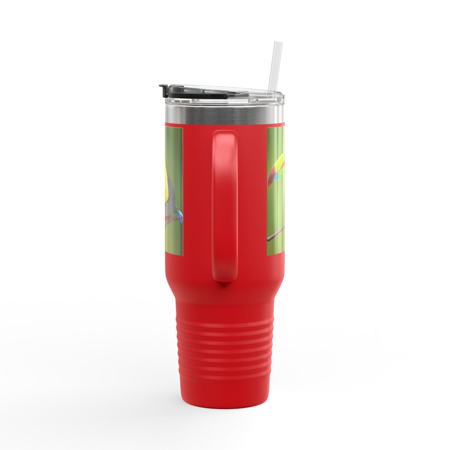 Colorful Toucan Insulated Travel Mug - 40oz - Perfect for Coffee Lovers and Adventure Enthusiasts