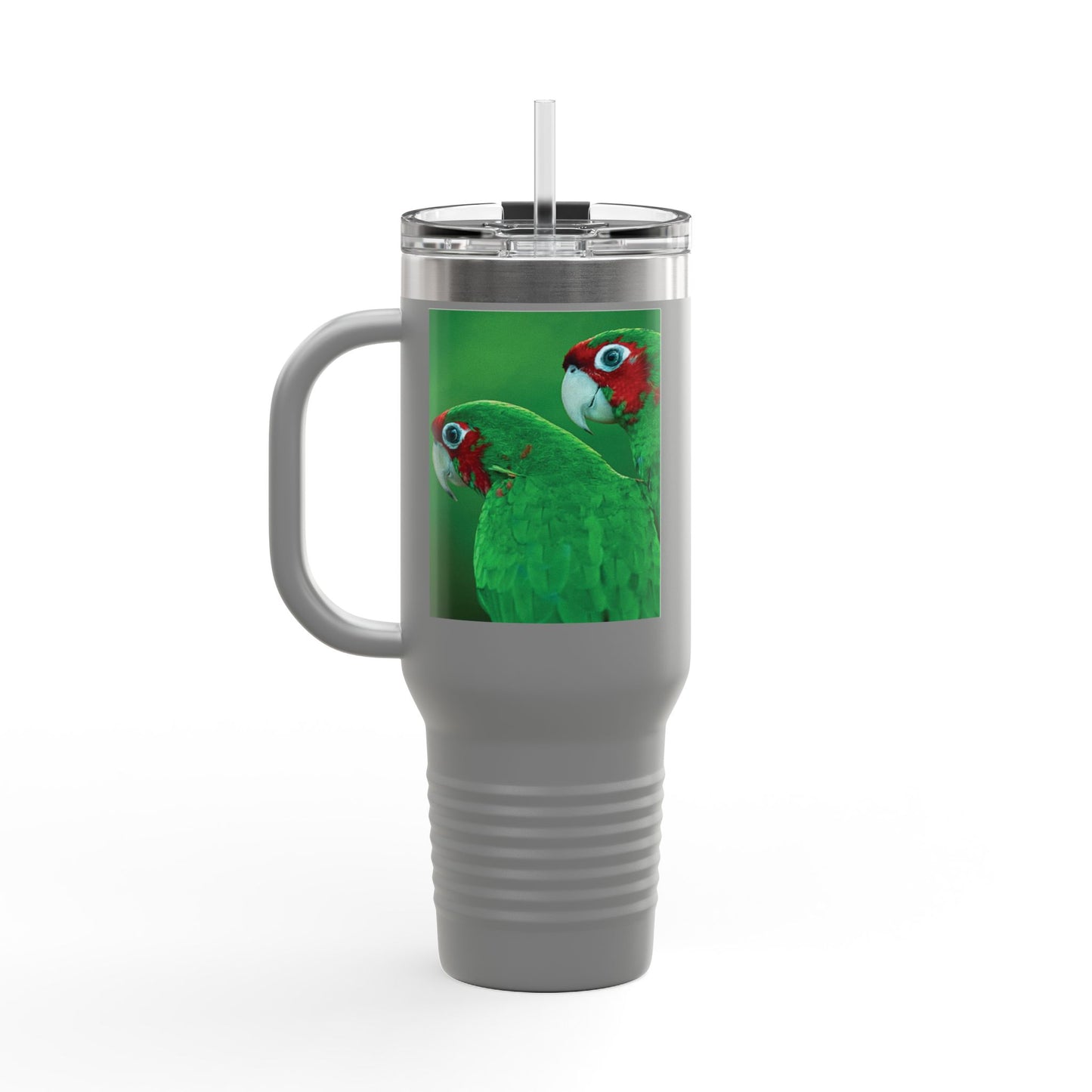 Tropical Parrot Insulated Travel Mug - 40oz, Perfect for Adventures & Gifts