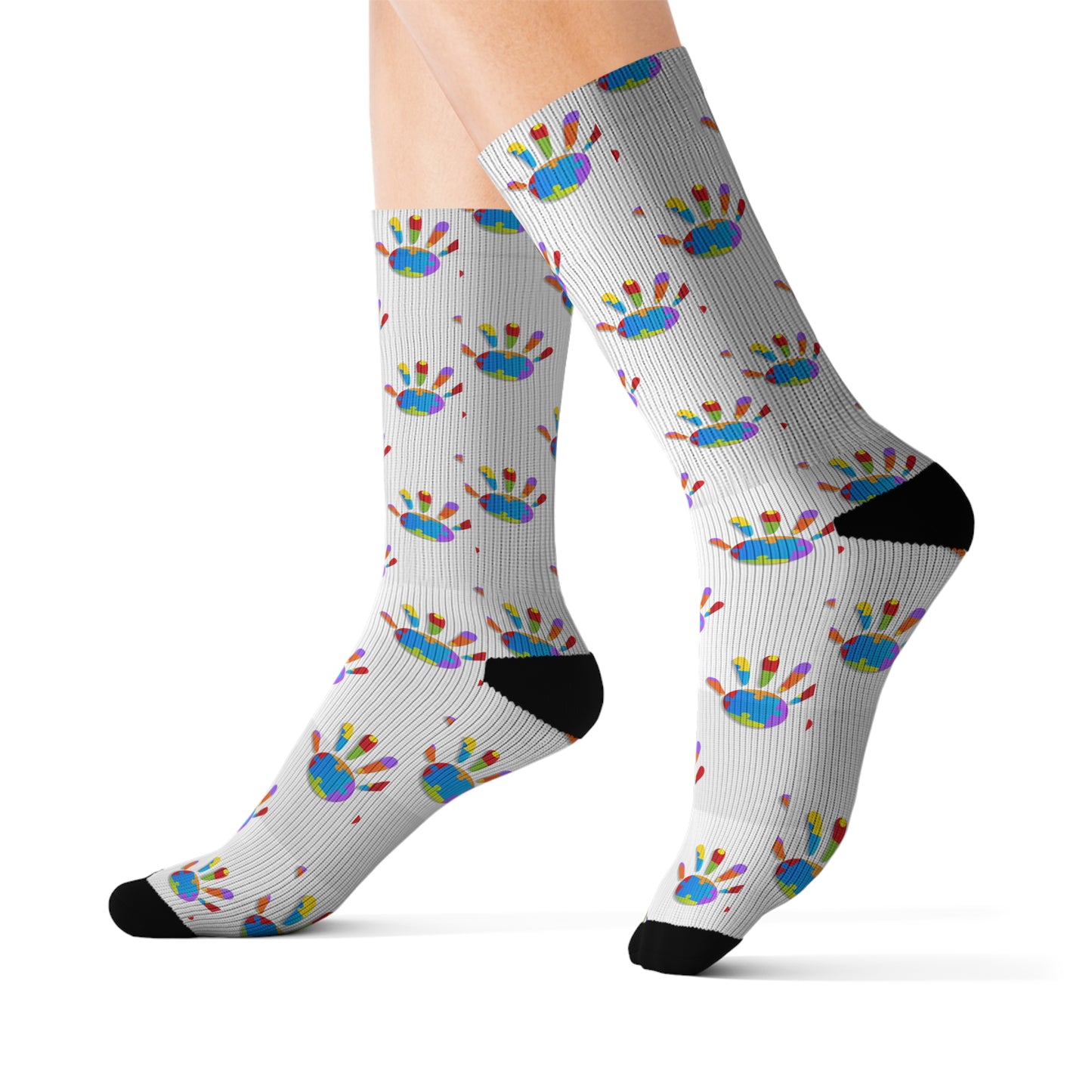 Socks Autism Awareness Sublimation