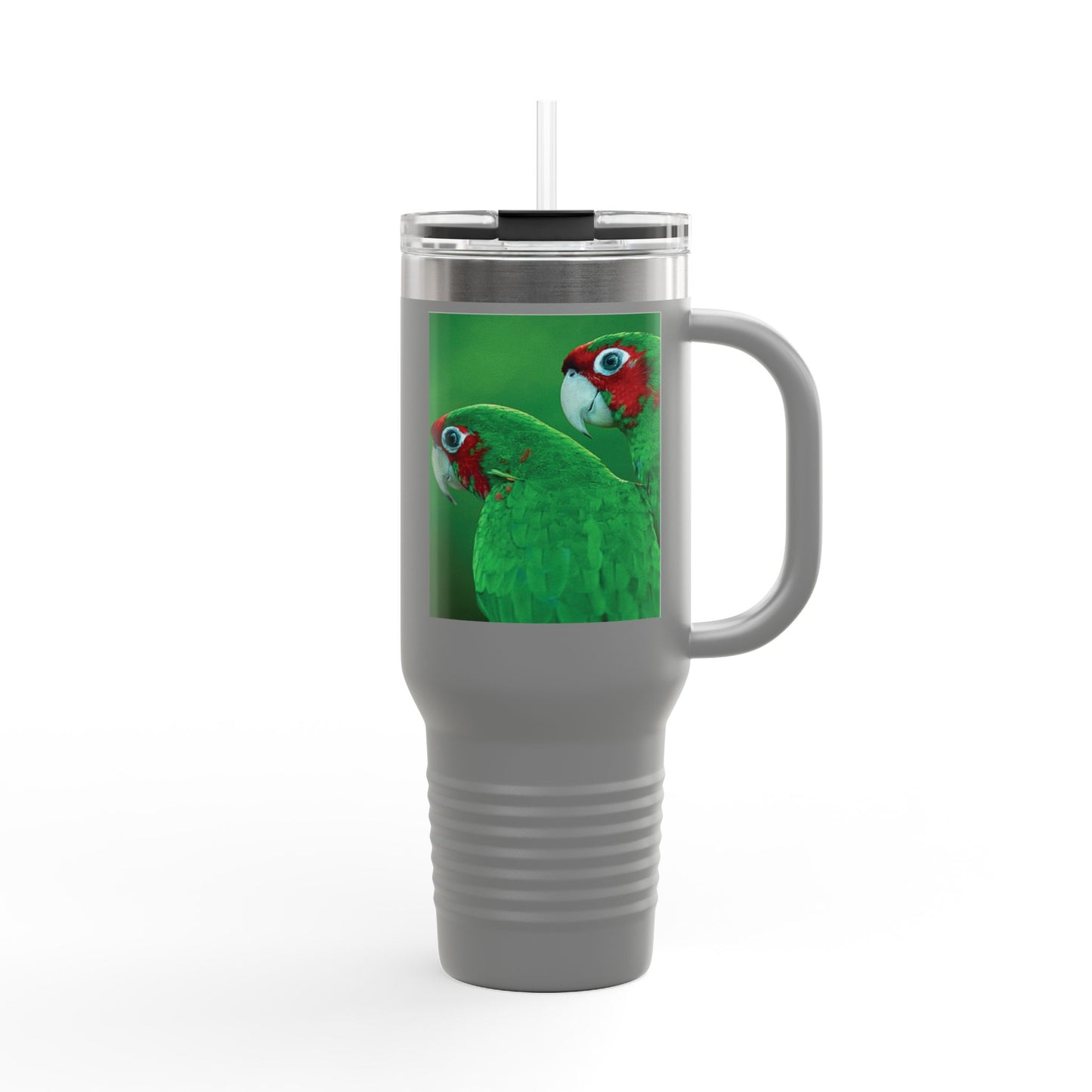 Tropical Parrot Insulated Travel Mug - 40oz, Perfect for Adventures & Gifts