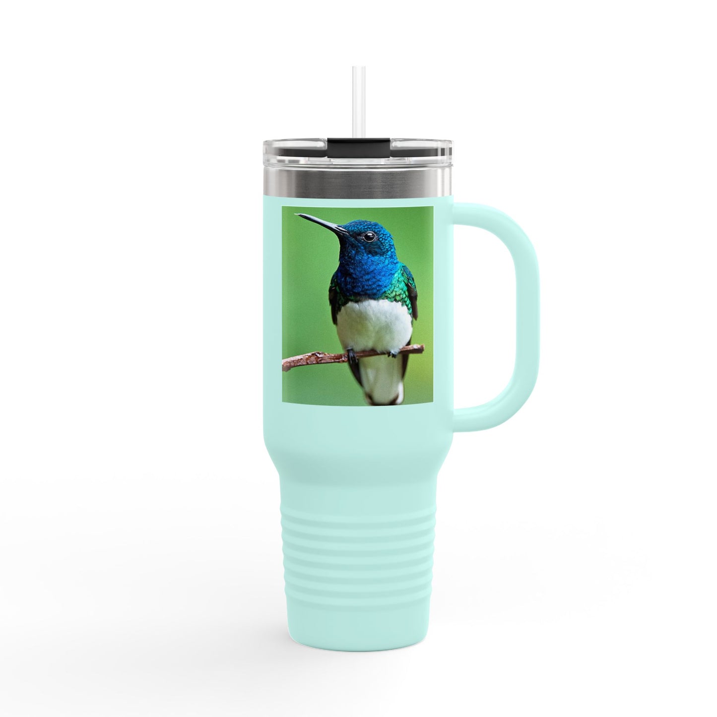 Colorful Hummingbird Insulated Travel Mug - 40oz Eco-Friendly Drinkware