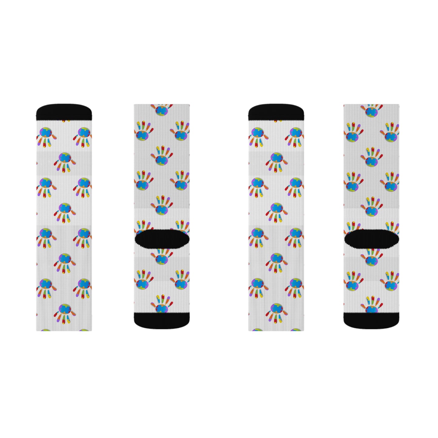 Socks Autism Awareness Sublimation