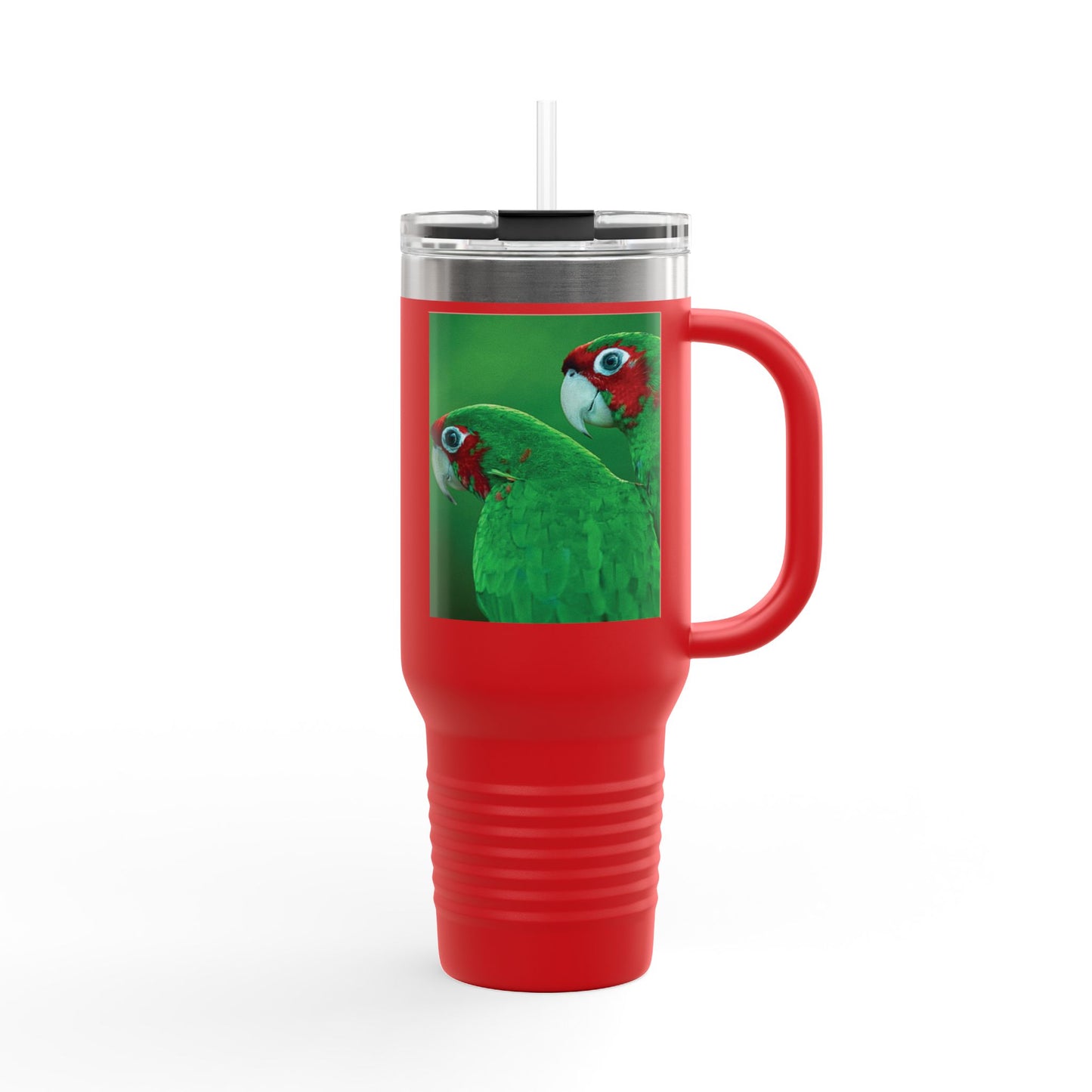 Tropical Parrot Insulated Travel Mug - 40oz, Perfect for Adventures & Gifts