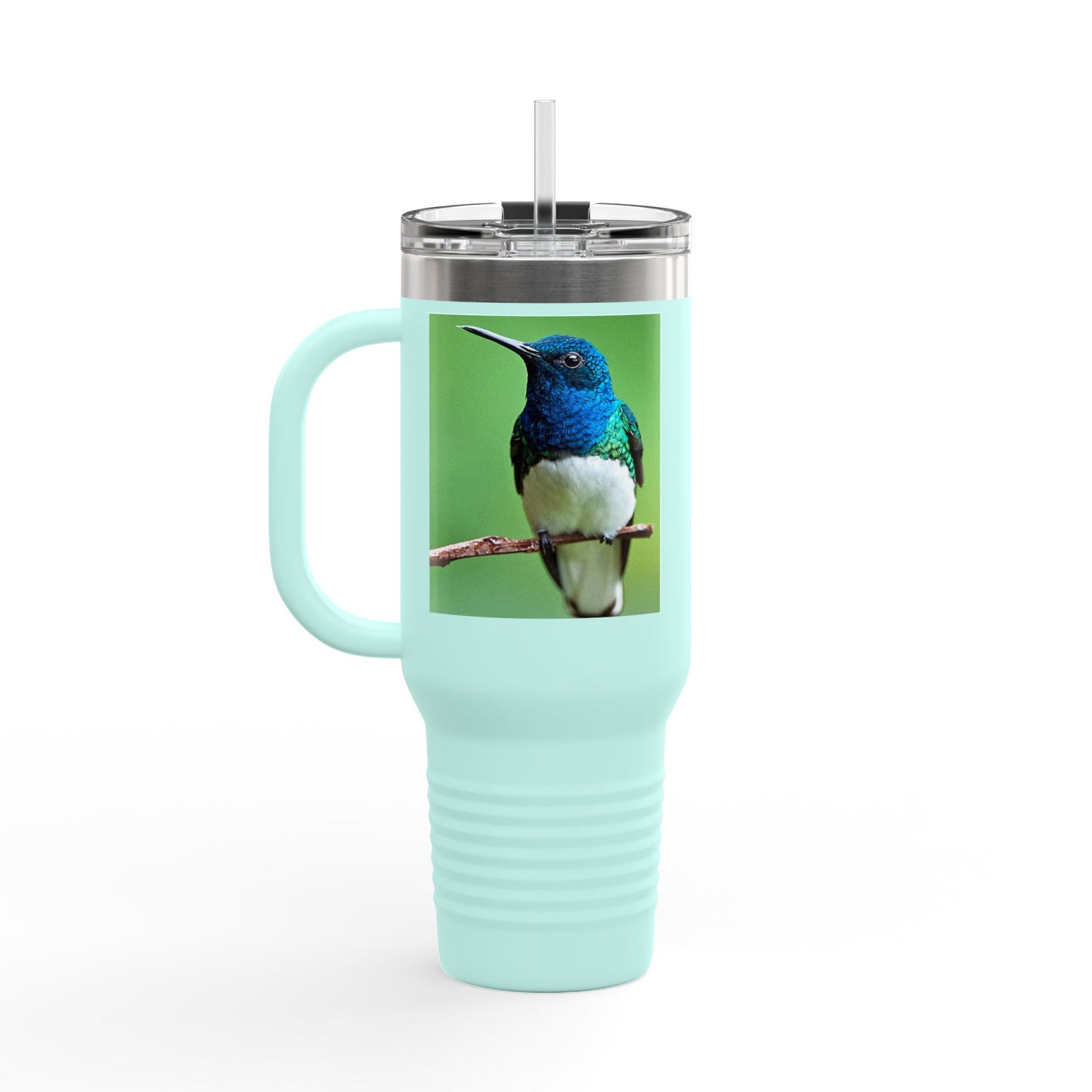 Colorful Hummingbird Insulated Travel Mug - 40oz Eco-Friendly Drinkware