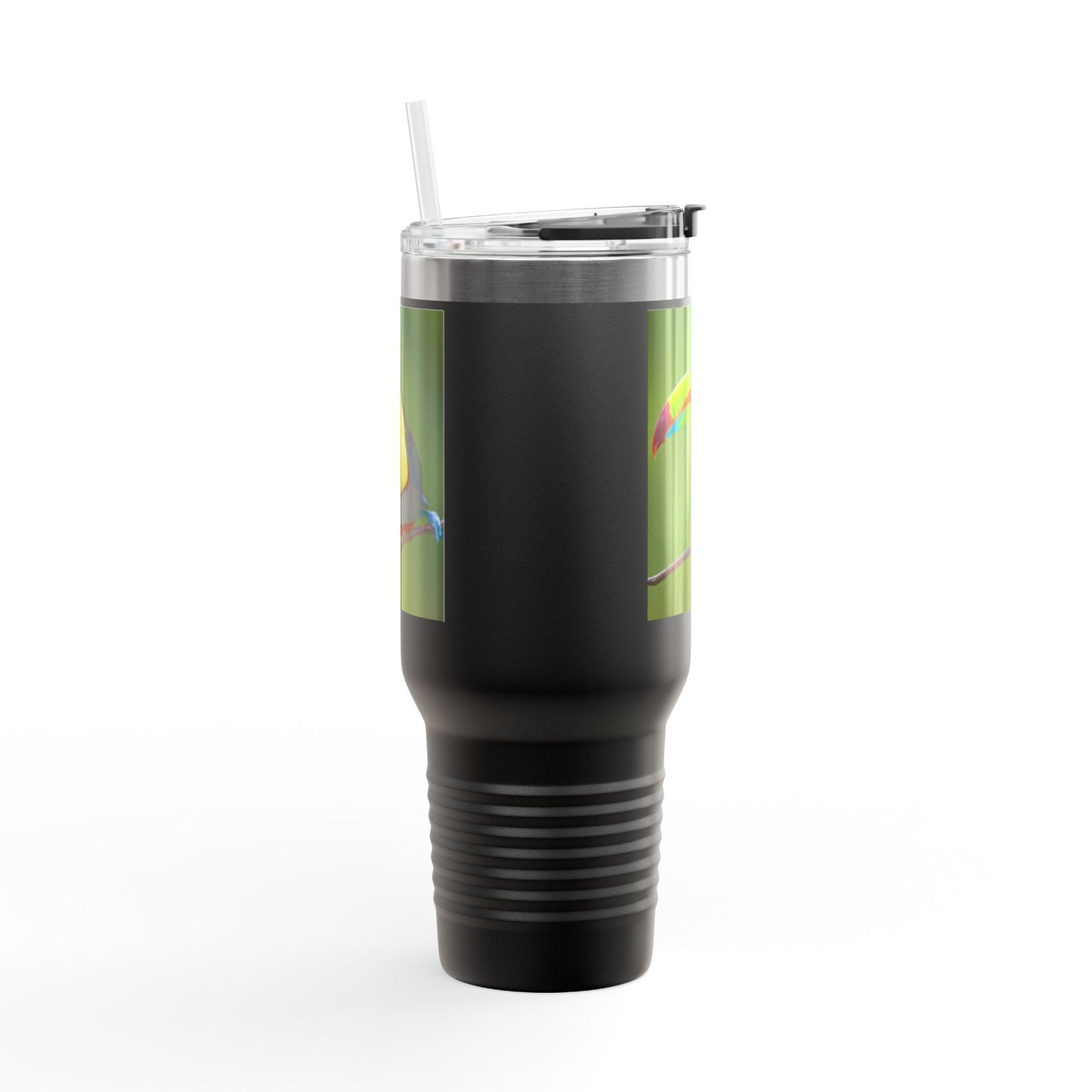 Colorful Toucan Insulated Travel Mug - 40oz - Perfect for Coffee Lovers and Adventure Enthusiasts