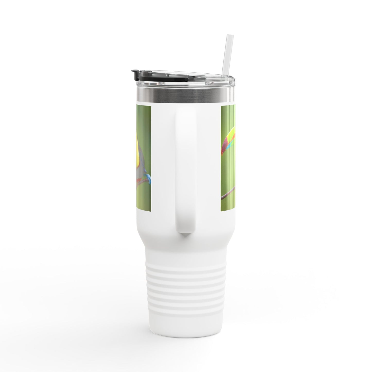 Colorful Toucan Insulated Travel Mug - 40oz - Perfect for Coffee Lovers and Adventure Enthusiasts