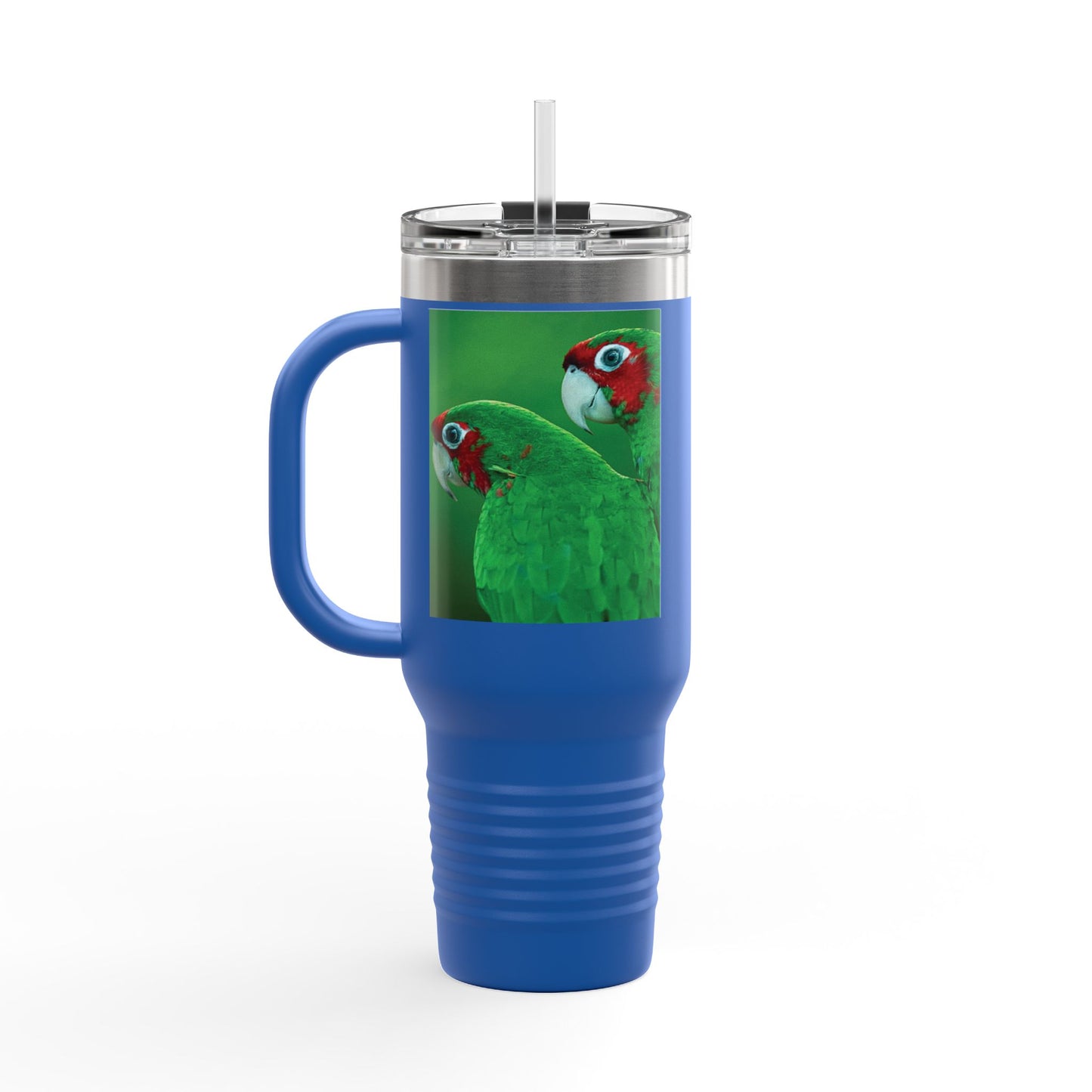 Tropical Parrot Insulated Travel Mug - 40oz, Perfect for Adventures & Gifts