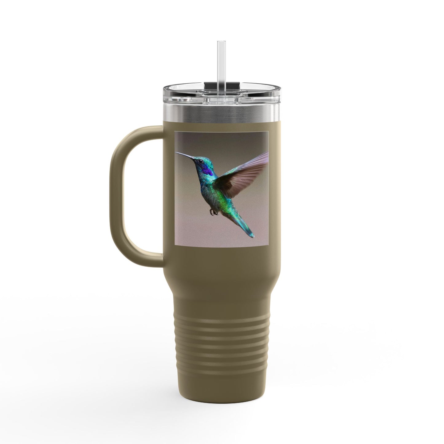 Eco-Friendly Hummingbird Insulated Travel Mug - 40oz for Hot & Cold Beverages