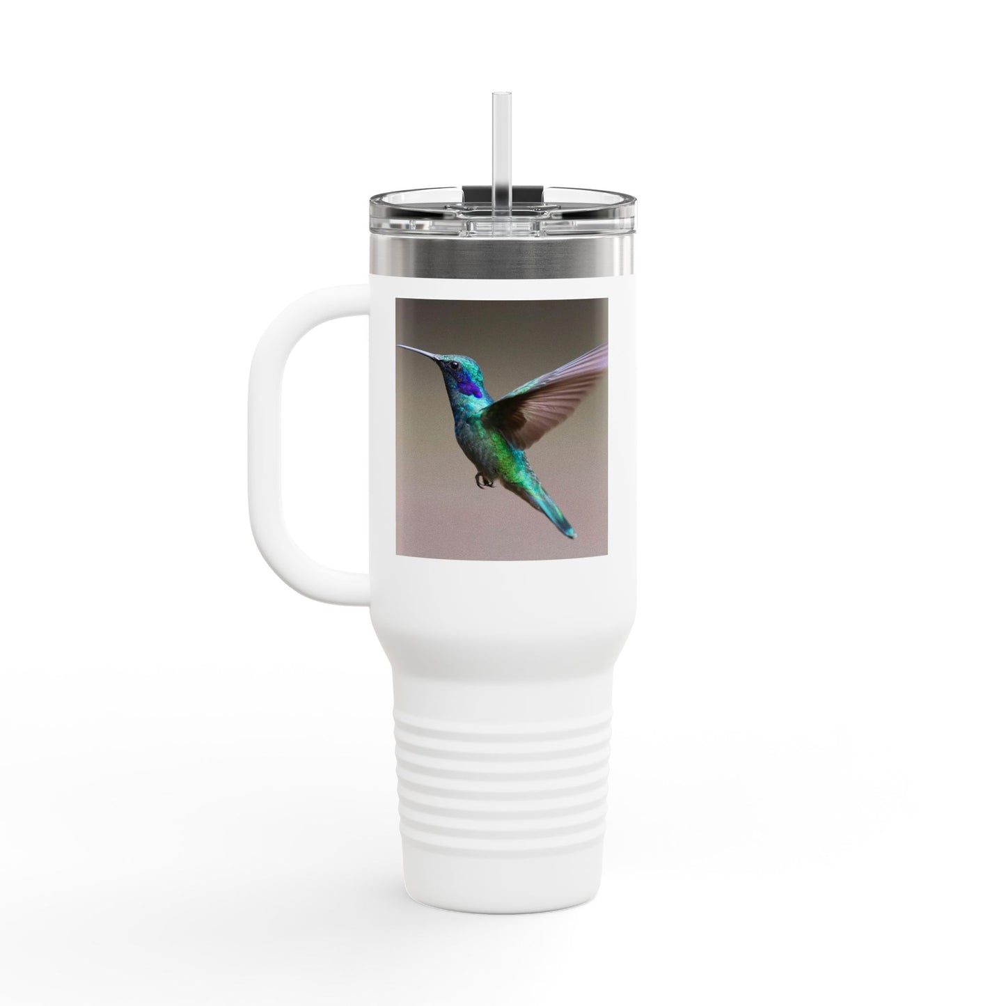 Eco-Friendly Hummingbird Insulated Travel Mug - 40oz for Hot & Cold Beverages