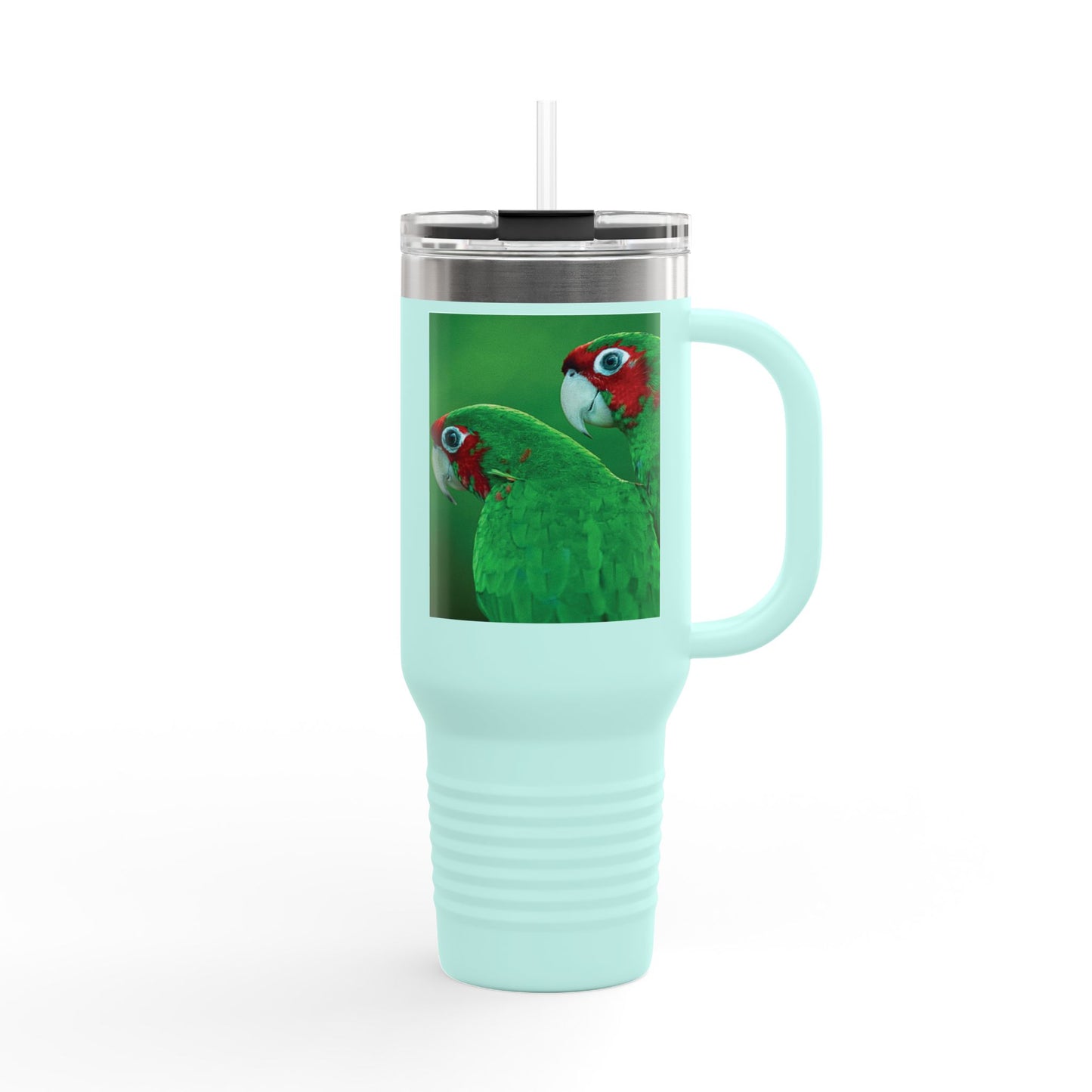 Tropical Parrot Insulated Travel Mug - 40oz, Perfect for Adventures & Gifts