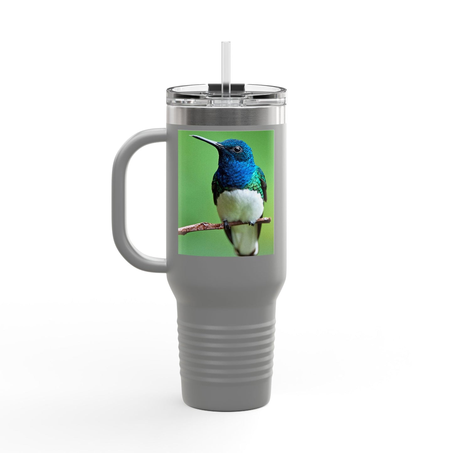 Colorful Hummingbird Insulated Travel Mug - 40oz Eco-Friendly Drinkware