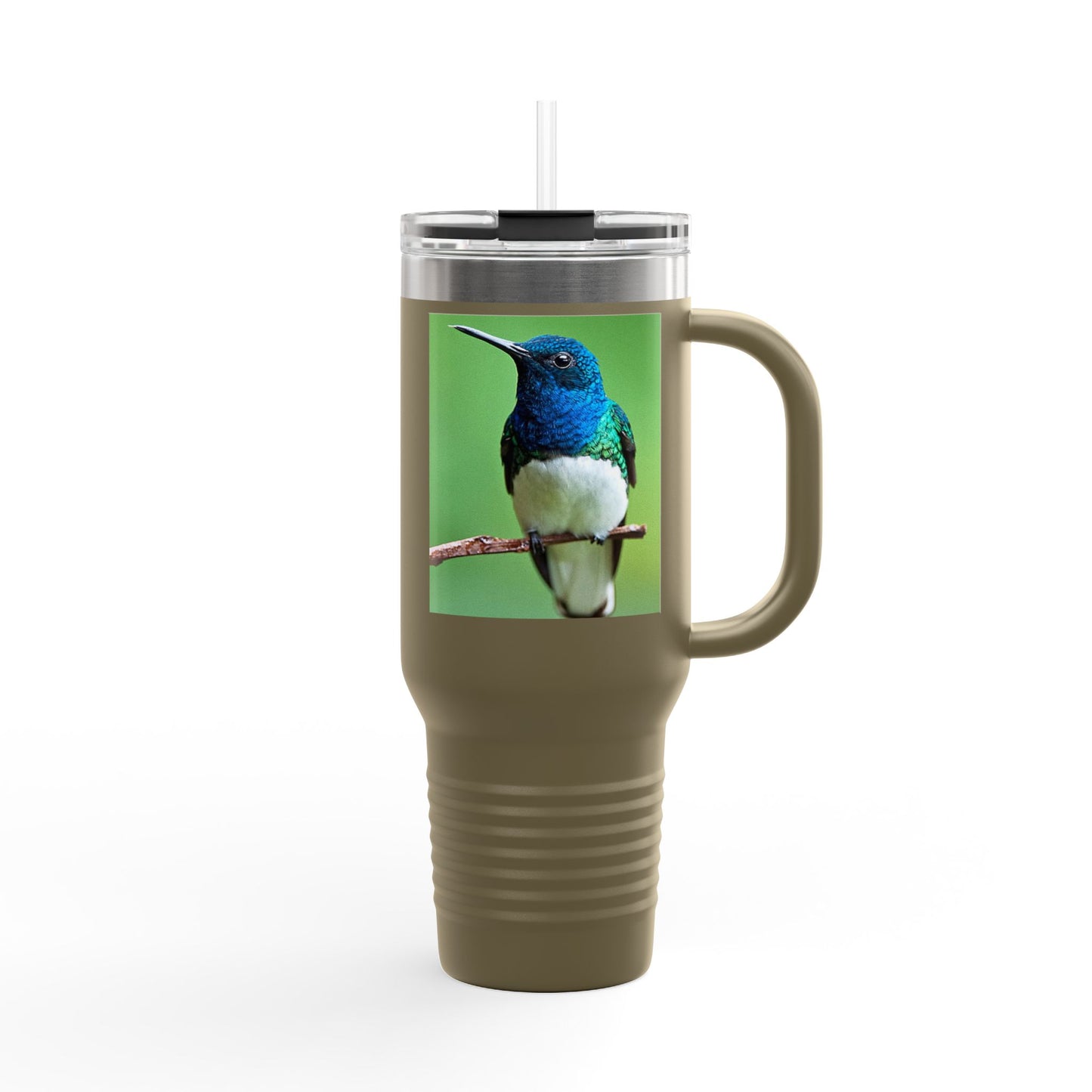 Colorful Hummingbird Insulated Travel Mug - 40oz Eco-Friendly Drinkware