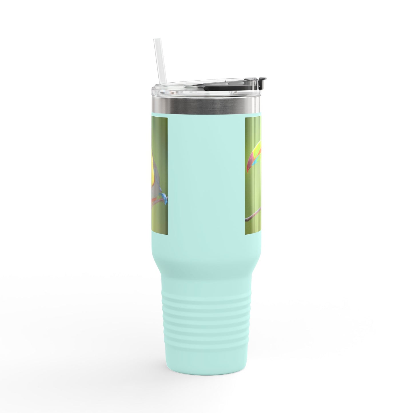 Colorful Toucan Insulated Travel Mug - 40oz - Perfect for Coffee Lovers and Adventure Enthusiasts