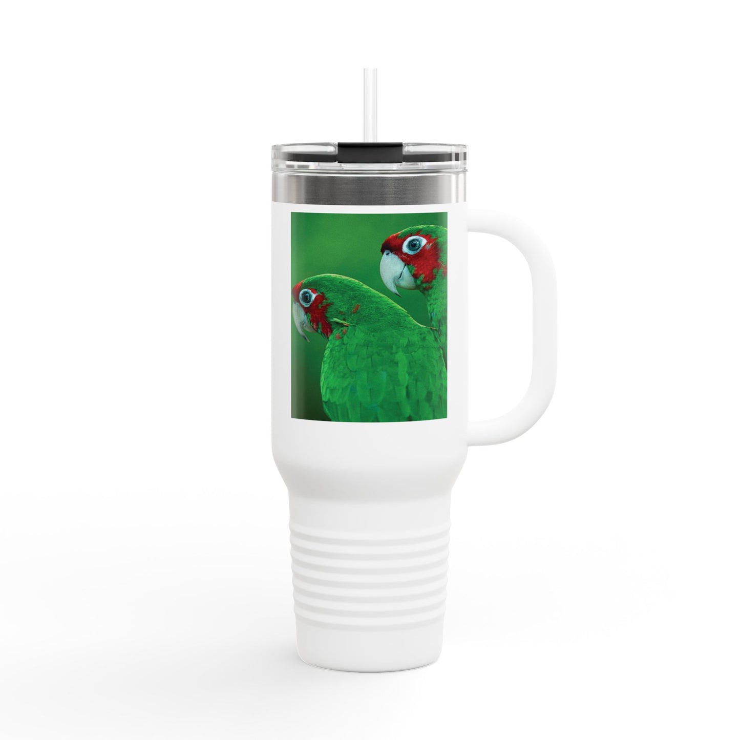 Tropical Parrot Insulated Travel Mug - 40oz, Perfect for Adventures & Gifts