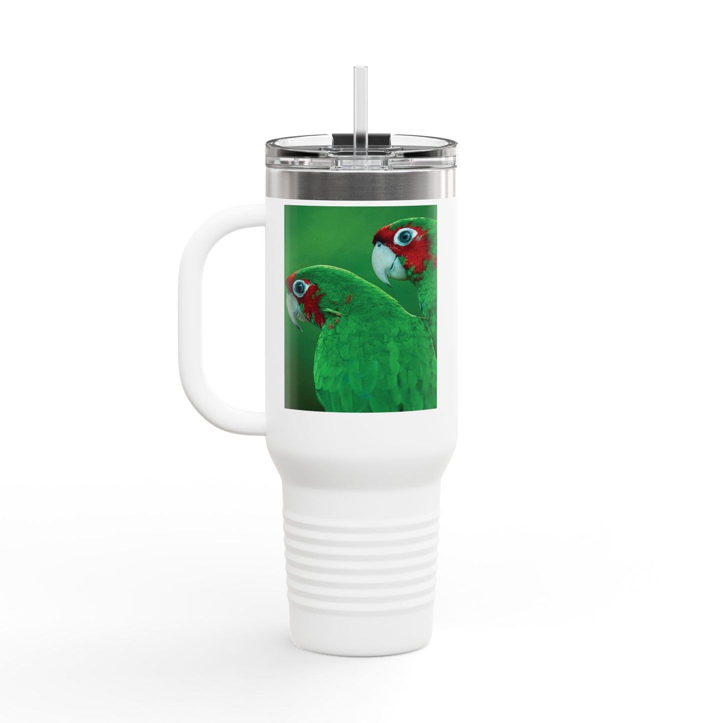 Tropical Parrot Insulated Travel Mug - 40oz, Perfect for Adventures & Gifts