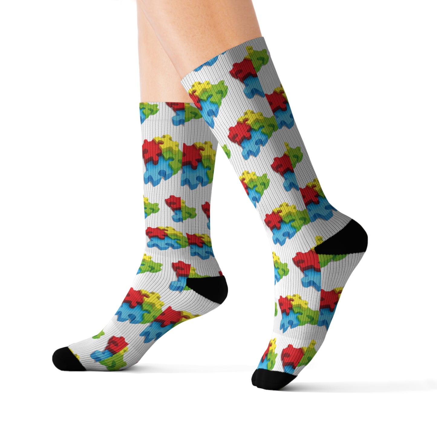 Socks Autism Awareness Sublimation