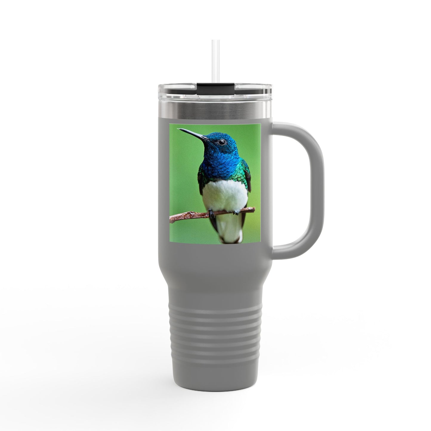 Colorful Hummingbird Insulated Travel Mug - 40oz Eco-Friendly Drinkware