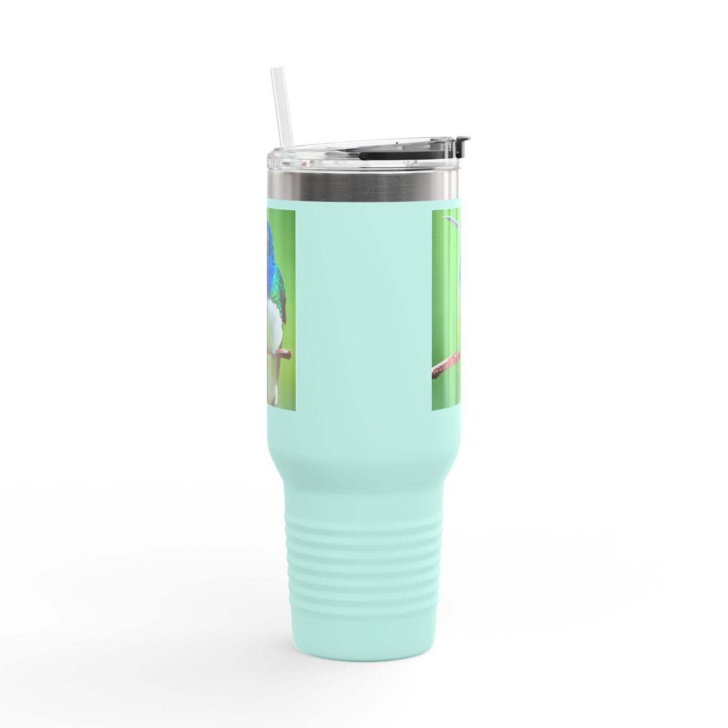 Colorful Hummingbird Insulated Travel Mug - 40oz Eco-Friendly Drinkware