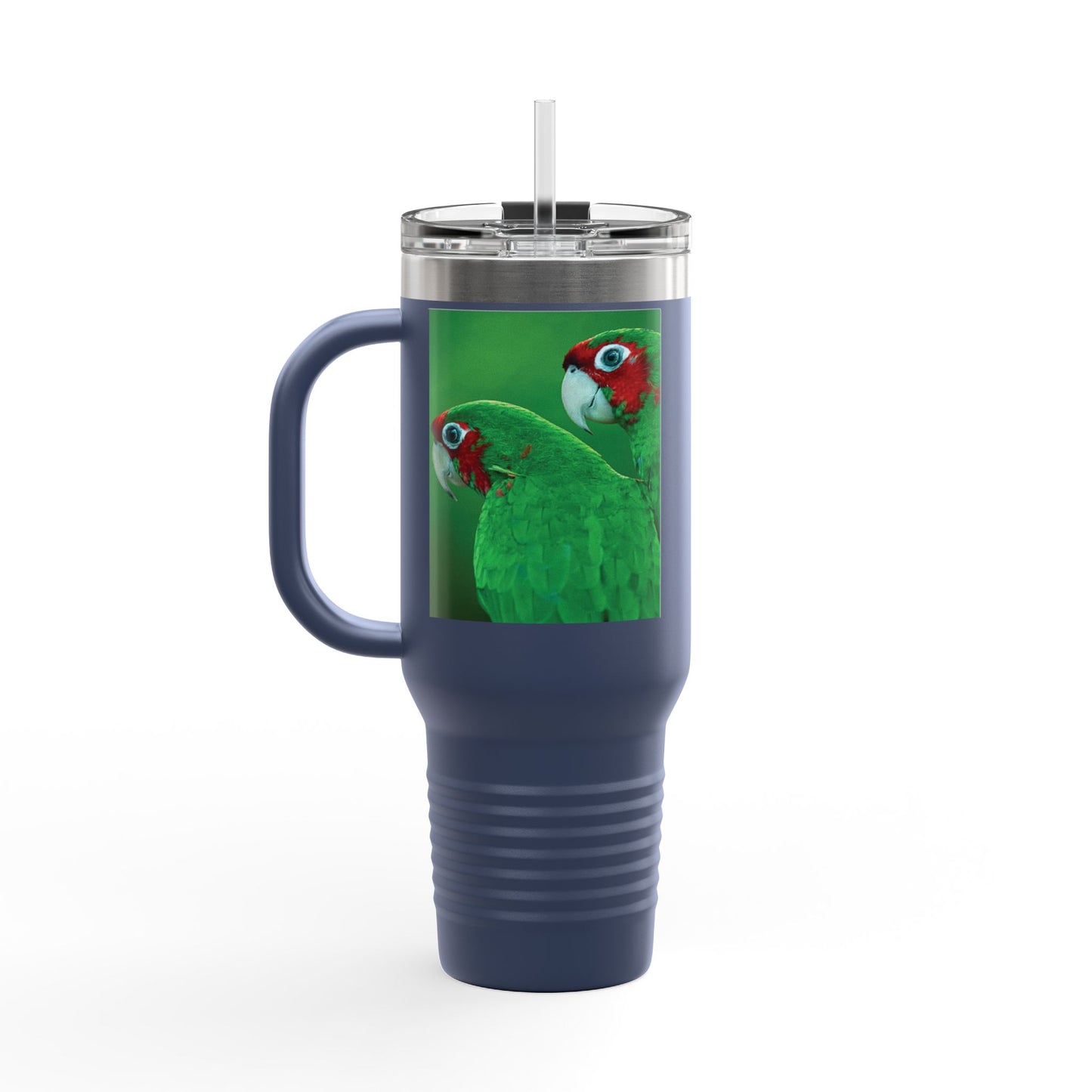 Tropical Parrot Insulated Travel Mug - 40oz, Perfect for Adventures & Gifts