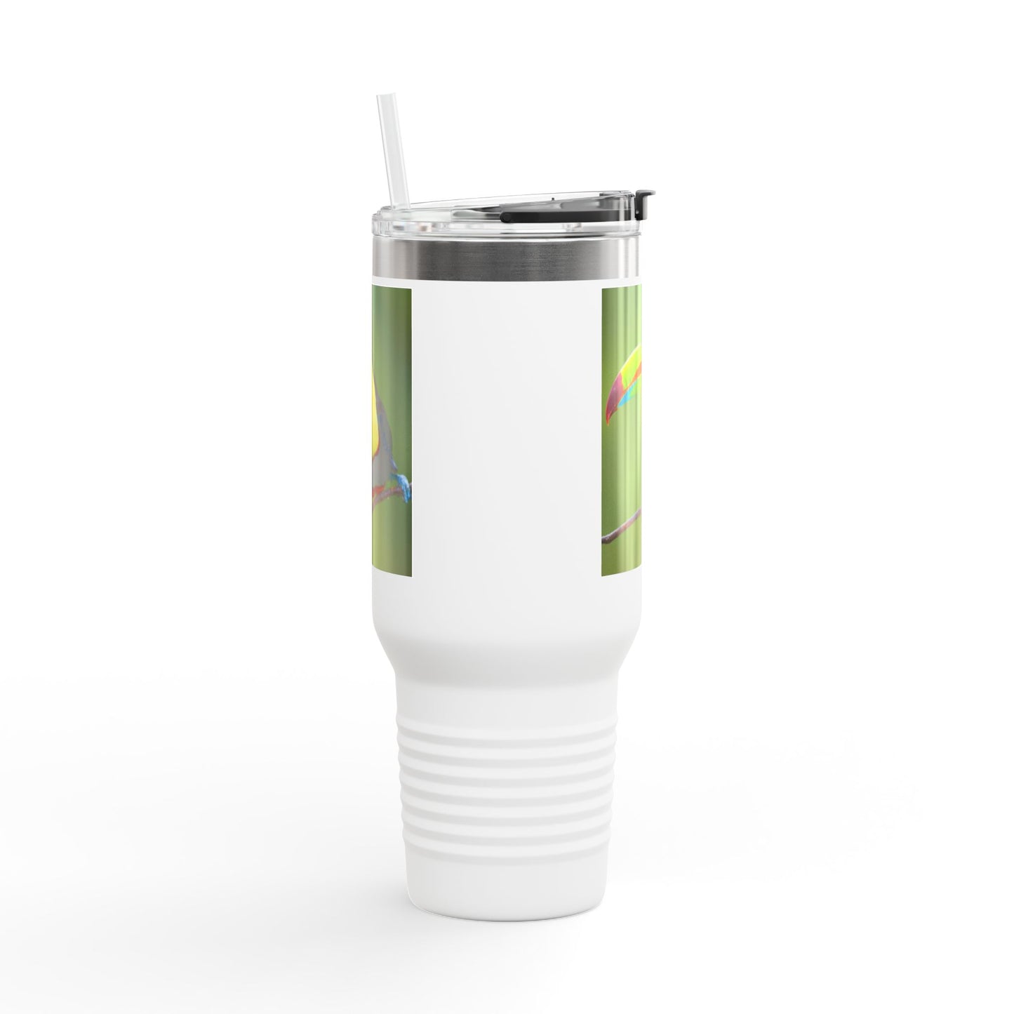 Colorful Toucan Insulated Travel Mug - 40oz - Perfect for Coffee Lovers and Adventure Enthusiasts