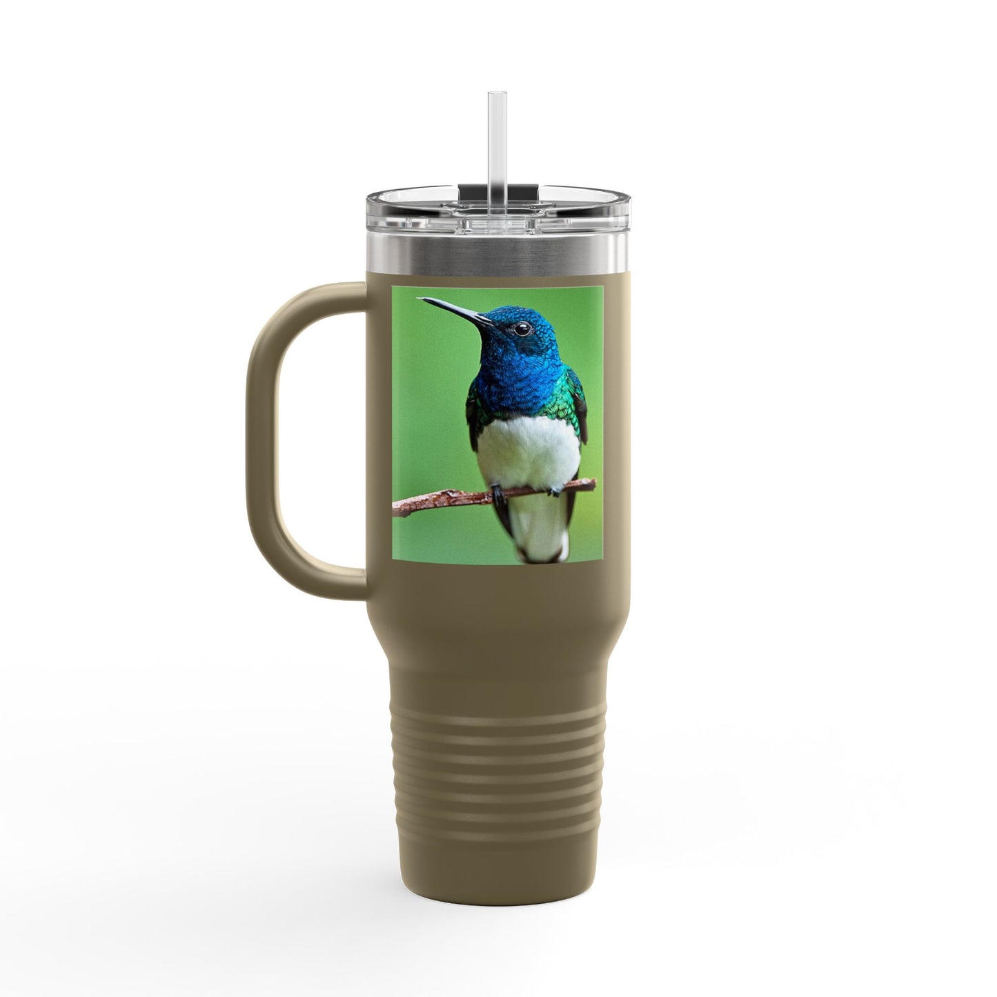 Colorful Hummingbird Insulated Travel Mug - 40oz Eco-Friendly Drinkware