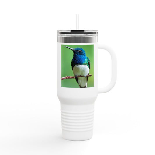 Colorful Hummingbird Insulated Travel Mug - 40oz Eco-Friendly Drinkware