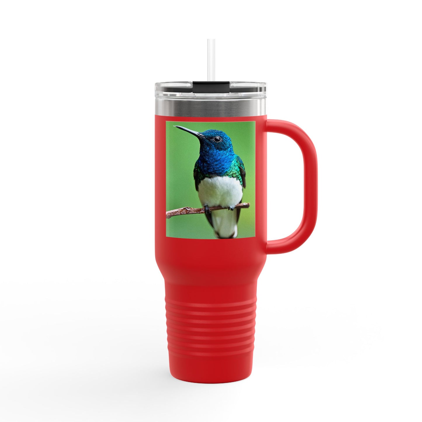 Colorful Hummingbird Insulated Travel Mug - 40oz Eco-Friendly Drinkware